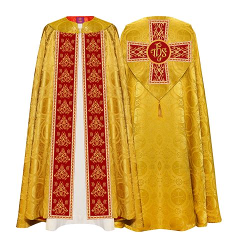 GOTHIC COPE VESTMENTS WITH LITURGICAL EMBROIDERY AND TRIMS – JOHA VESTMENTS