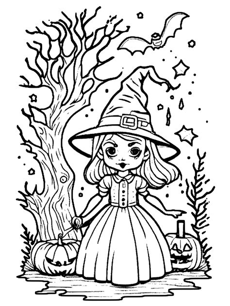Halloween Witch Coloring Pages