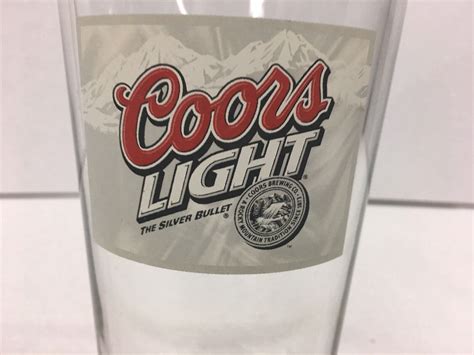 Coors Light "The Silver Bullet" Beer Glass 5 3/4" X 3 1/2" | eBay