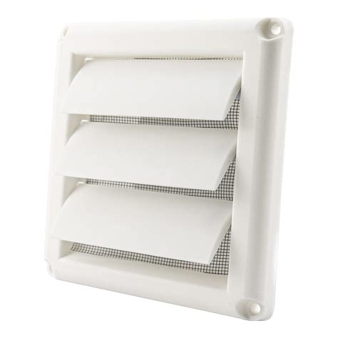 Buy 4'' Louvered Dryer Vent Cover Exhaust Cap for Exterior Wall Outlet ...