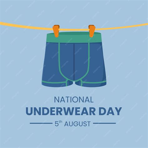 Premium Vector | Vector graphic of national underwear day on 05 august