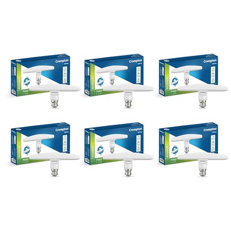 Crompton Twist - T Lamp, 10 w (Cool Day Light), Pack of 6 : Amazon.in