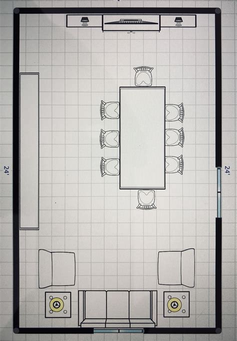 Modern Kitchen and Dining Room Floor Plan