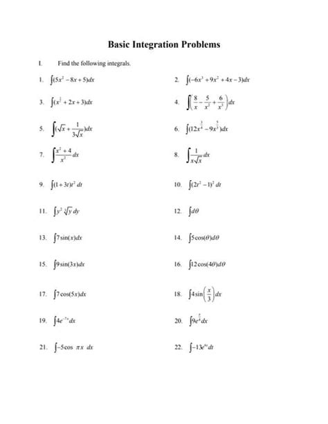 Image result for Math Integration Problems