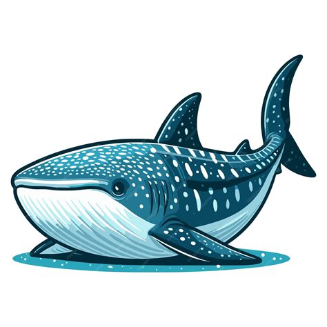 Premium Vector | Cute whale shark fish cartoon vector illustration ...