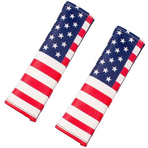 INCART Universal American US Flag Car Seat Belts Shoulder Pads (2 Pcs ...