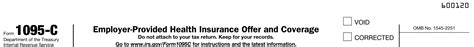 Image result for 1095 C Form Example