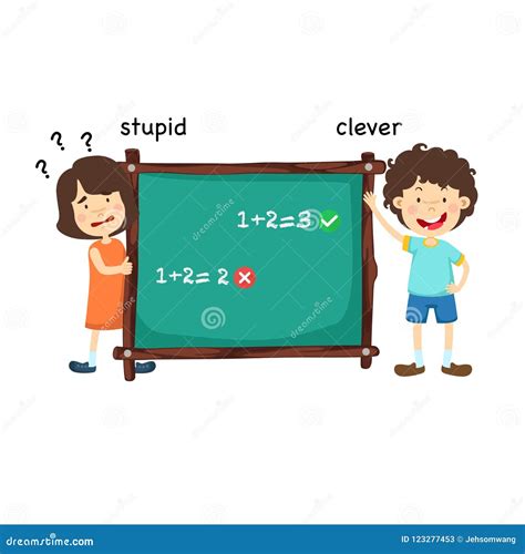 Clever Vs Stupid Words Scale Fine Line Humor Taste Stock Photo ...
