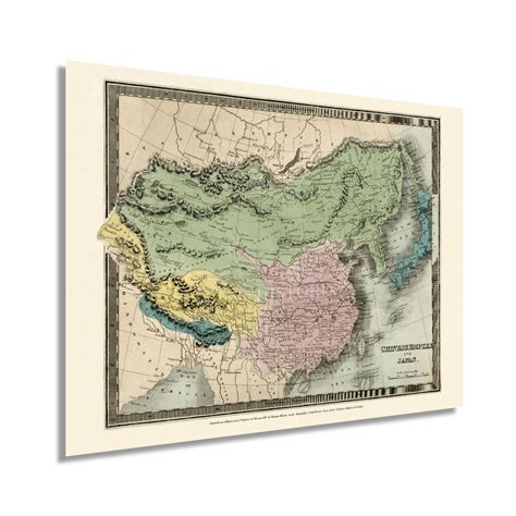 Williston Forge 1835 Chinese Empire And Japan Map - Old Map Of China - History Map Of Chinese ...