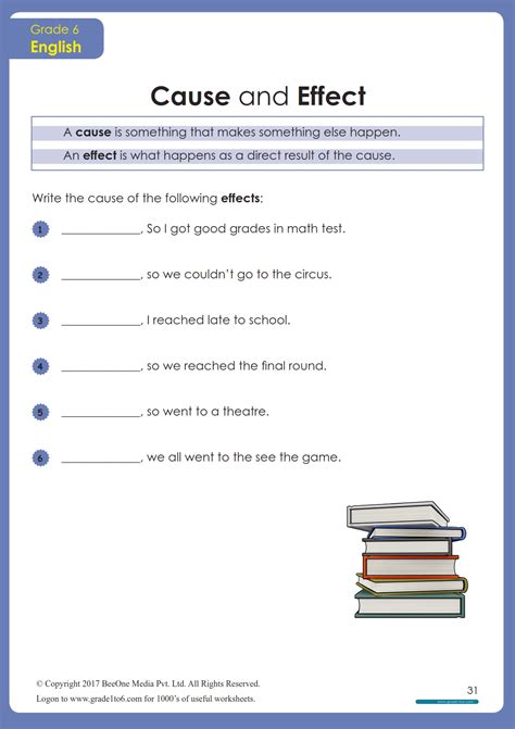 Cause And Effect Free Worksheets Cause And Effect Worksheets