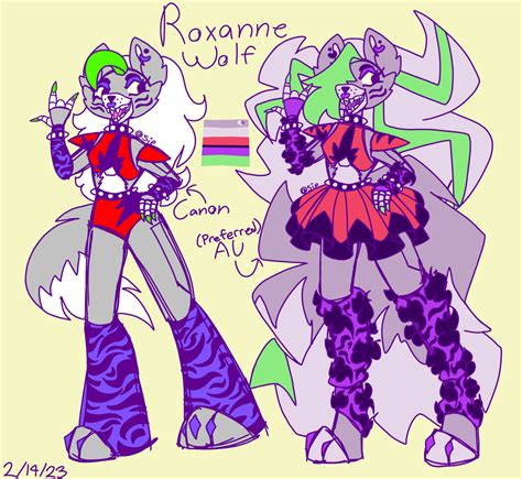 Roxanne Wolf Canon vs AU (FNaF AU) by SketchyIntrovert on DeviantArt