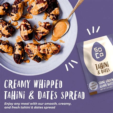 Buy SoCo - Tahini Paste & Dates Squeeze Packs, Pure Ground Sesame ...