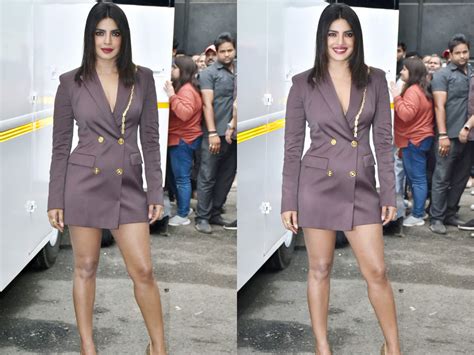 Priyanka Chopra wore a double-breasted blazer as a dress and she looked ...