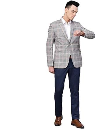 Buy MANQ Men's Slim Fit Single Breasted Blazer (MBCC-337-46 ...