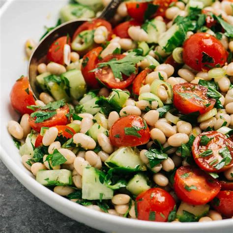 White Bean Salad with Parsley and Tomatoes - Our Salty Kitchen