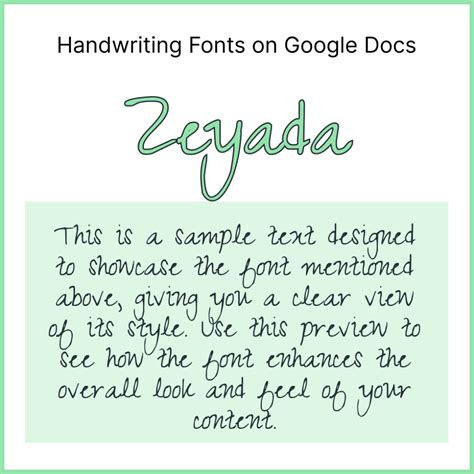 72 Top Handwriting Fonts on Google Docs (With Screenshots)