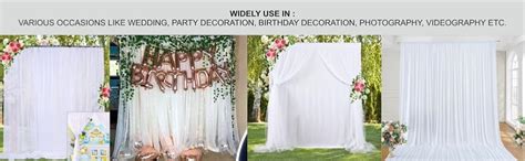 Boltove® White Wrinkle Free Decoration Backdrop Curtain Drapes White ...