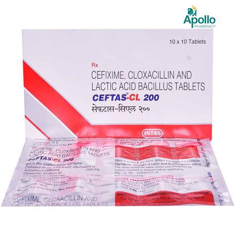 Ceftas-CL 200 Tablet | Uses, Side Effects, Price | Apollo Pharmacy