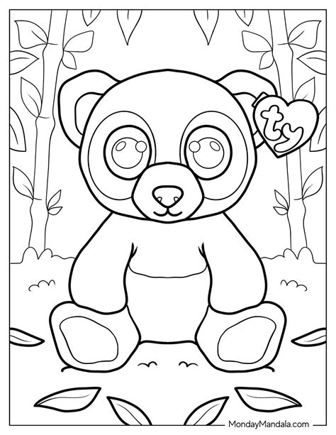 Zebra Beanie Boo Coloring Page
