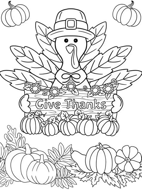 Thanksgiving Colouring Sheets For Kids