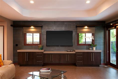 Modern Plywood Floating Entertainment Center for Stylish Home Media ...
