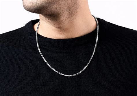 Oxidised Herringbone Silver Chain for Men | Orionz Jewels