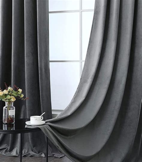 Buy HOMEMONDE Door Curtains 7 Feet Set of 2 - Rod Pocket Blackout ...