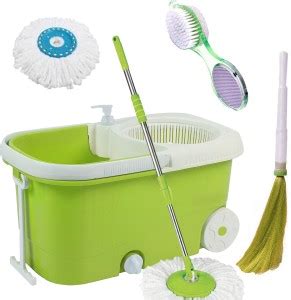 V-MOP Elite Magic Bucket Mop With Wheel - 360 Degree Self Spin Wringing ...