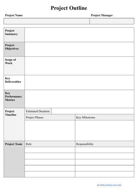 Image result for Project Plan Outline Example