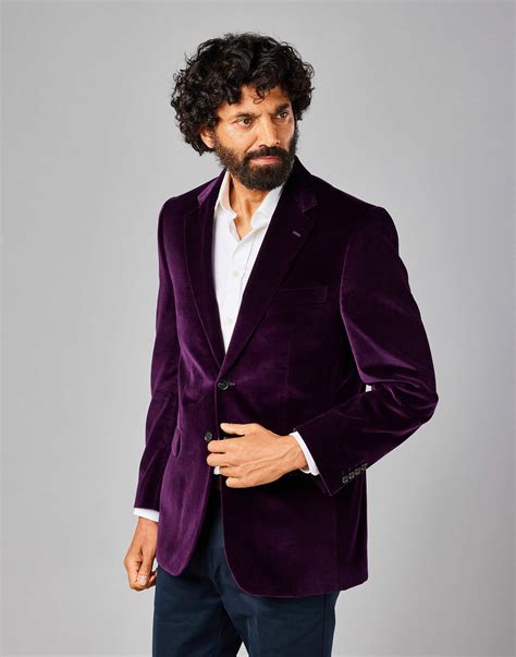 Classic Velvet Jacket - Purple