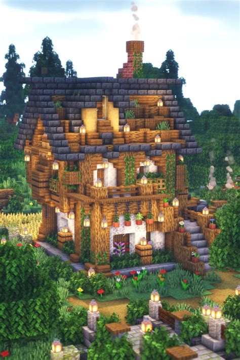 Image result for Aesthetic Minecraft Cottage Tutorial