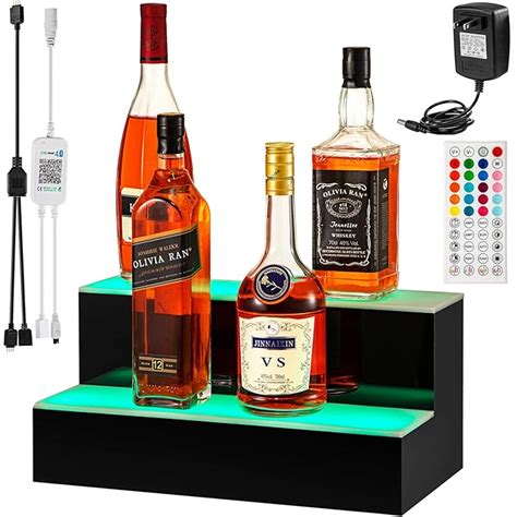 Buy VEVOR LED Lighted Liquor Bottle Display Shelf, 16-inch LED Bar ...