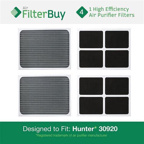 4 - Hunter 30920 30905 Air Purifier Replacement Filters. Designed by ...