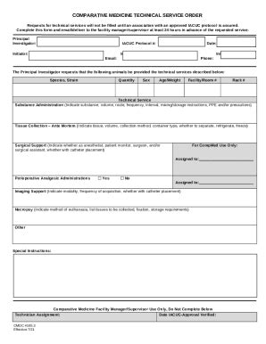 COMPARATIVE BIOMEDICINE ORDER Doc Template | pdfFiller