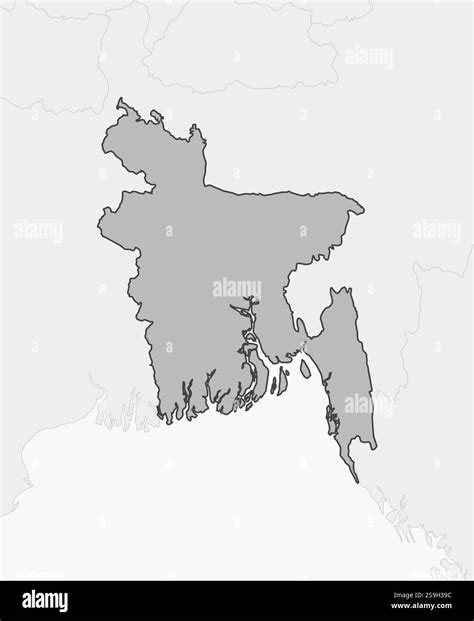 Bangladesh highlighted in map hi-res stock photography and images - Alamy