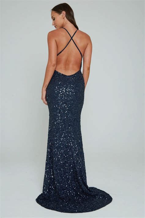 Fitted Floor Length Sequin Dress. 724L - Catherines of Partick