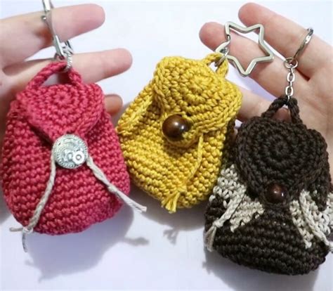 Image result for Mini Crochet Keychain Purse Tutorial