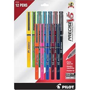 PILOT Precise V5 Stick Liquid Ink Rolling Ball Stick Pens, Extra Fine ...