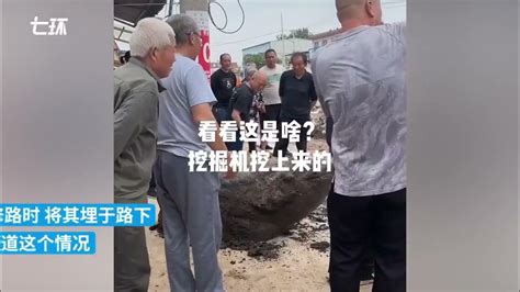 村庄修路挖出大石龟网友猜测有大墓，沁阳文物局：上世纪埋的 - YouTube