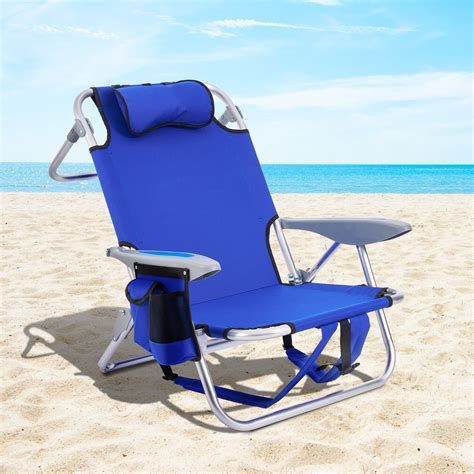 Portable Beach Chair for Adults, Outdoor Lightweight Camping Chair Lay ...