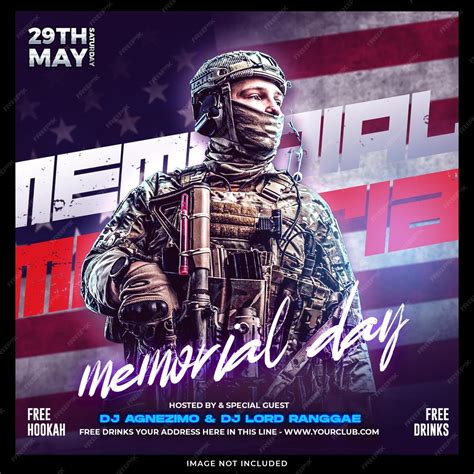Premium PSD | Memorial day post template
