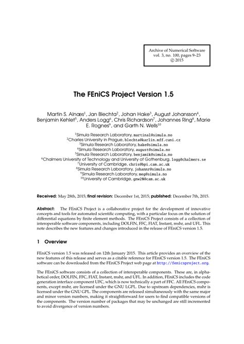 Image result for FEniCS Project Examples