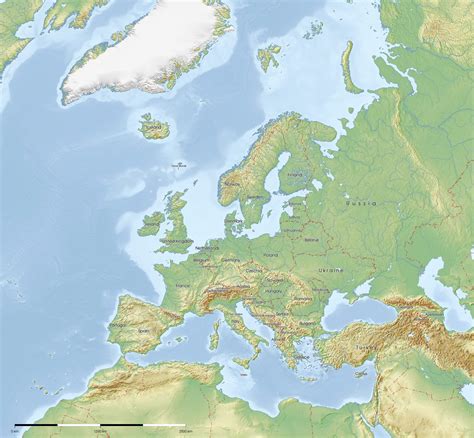 Explore Europe Physical Map
