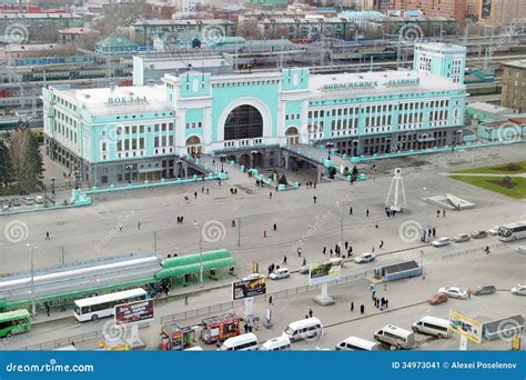 Railway Station in Novosibirsk City, Biggest City in Western Siberia ...