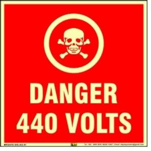 Mr. SAFE Danger 440 Volts In Premium Quality Glow in Dark ...