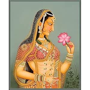 Harmony Arts Lady with Lotus - Bani Thani 16x20 inch|Inkjet Print on ...