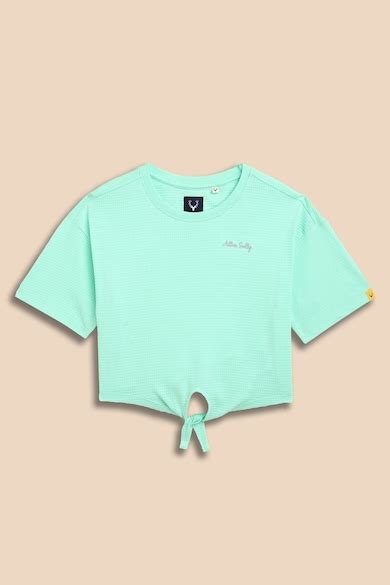 Buy Girls Green Textured Casual T-shirt Online - 40018460 | Allen Solly