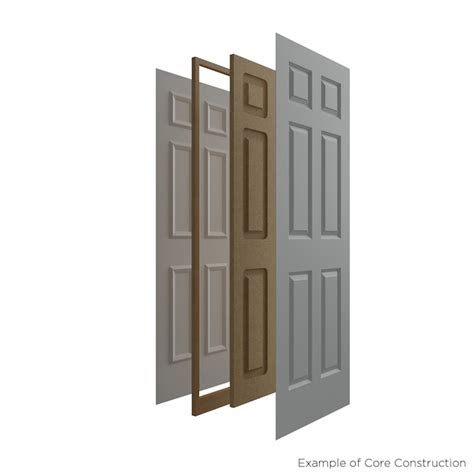 Masonite Traditional 32-in x 80-in (primed) 6-panel Textured Solid core ...