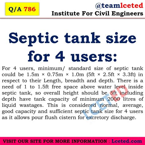 How to calculate the size and capacity of the septic tank shape size ...