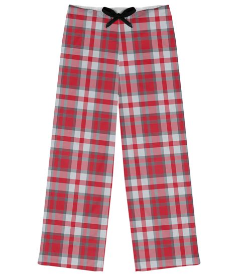 Custom Red & Gray Plaid Womens Pajama Pants | YouCustomizeIt